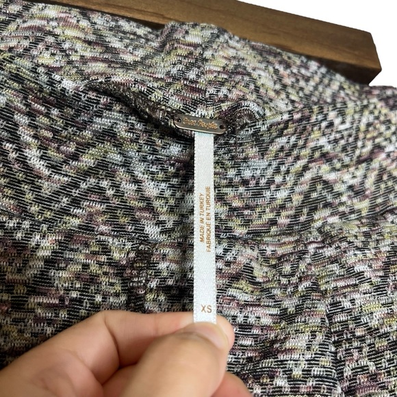 Free People Women’s Pull On Patterned Knit Joggers with Pockets Lounge Size XS - Picture 3 of 12